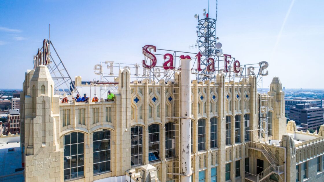 New HVAC unit for the Santa Fe Building Building in Downtown Amarillo