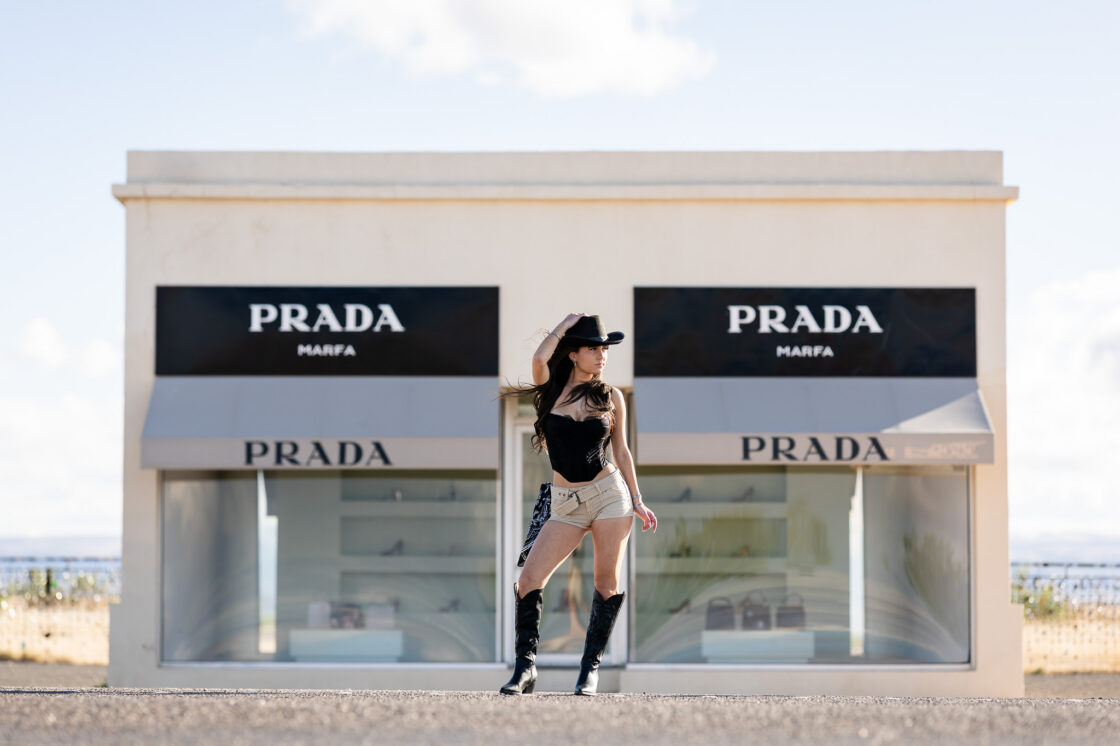 Prada Marfa Photoshoot in Marfa, TX (Valentine + Downtown) — A Fashion Travel Session